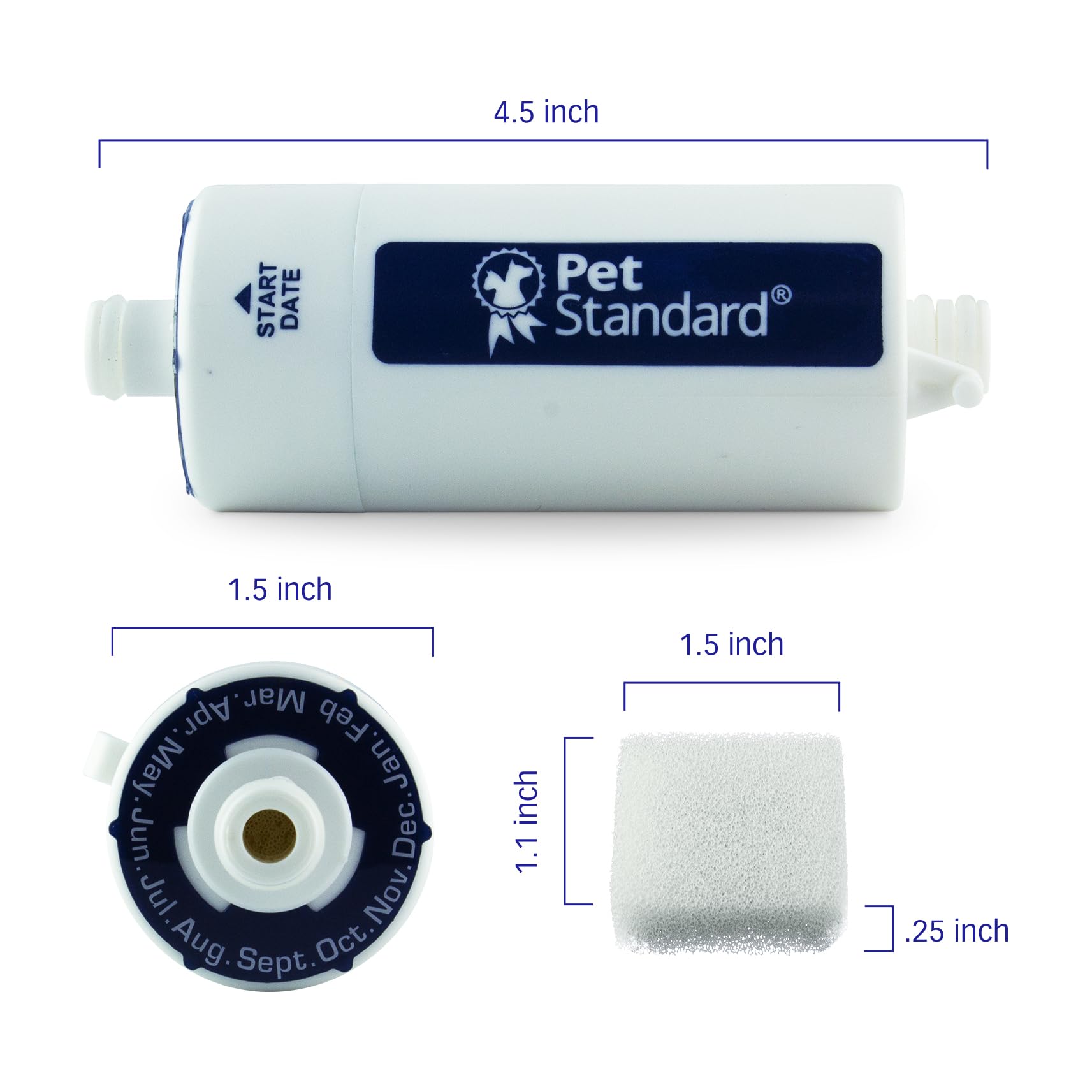 PET STANDARD prefiltro-esponja-catcare, mantiene el agua más limpia y clara.
