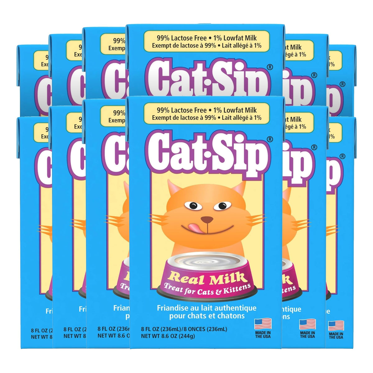 PetAg Cat-Sip empaque 8 oz, snack bebible para gatos y gatitos que facilita hidratación.