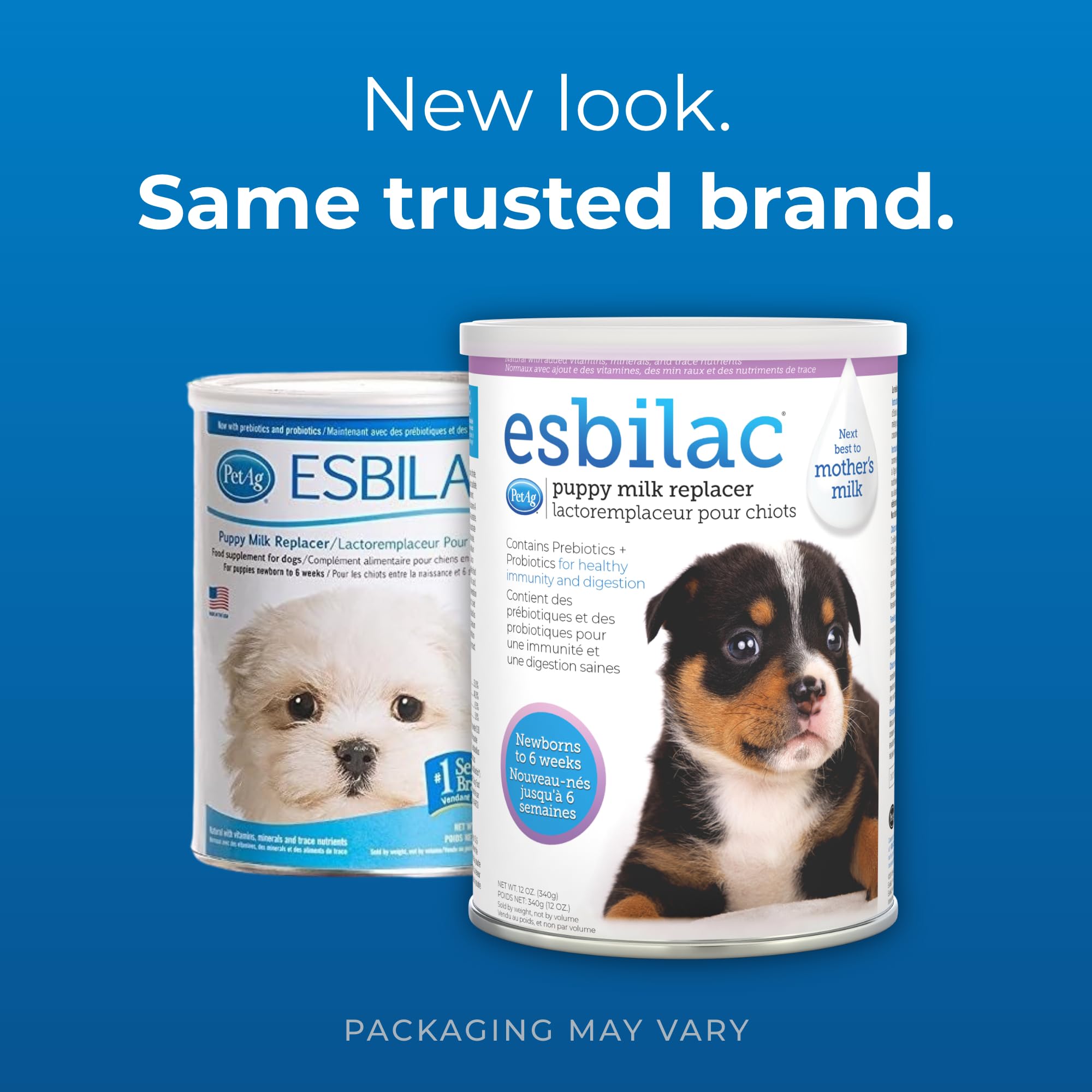 Esbilac mezcla en agua tibia para alimentar cachorros con digestion suave