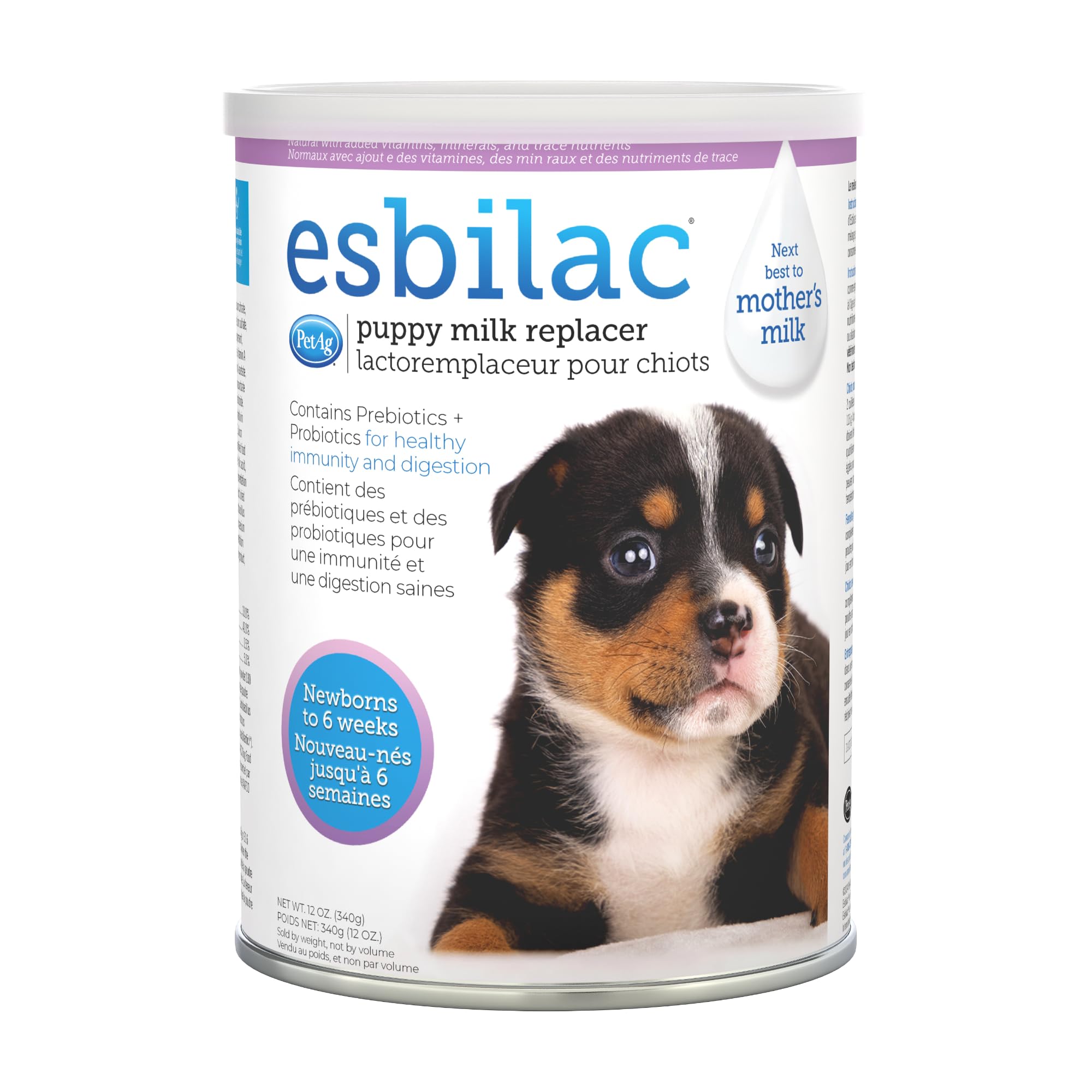 PetAg Esbilac polvo para cachorros: reemplazo de leche, apoyo nutricional