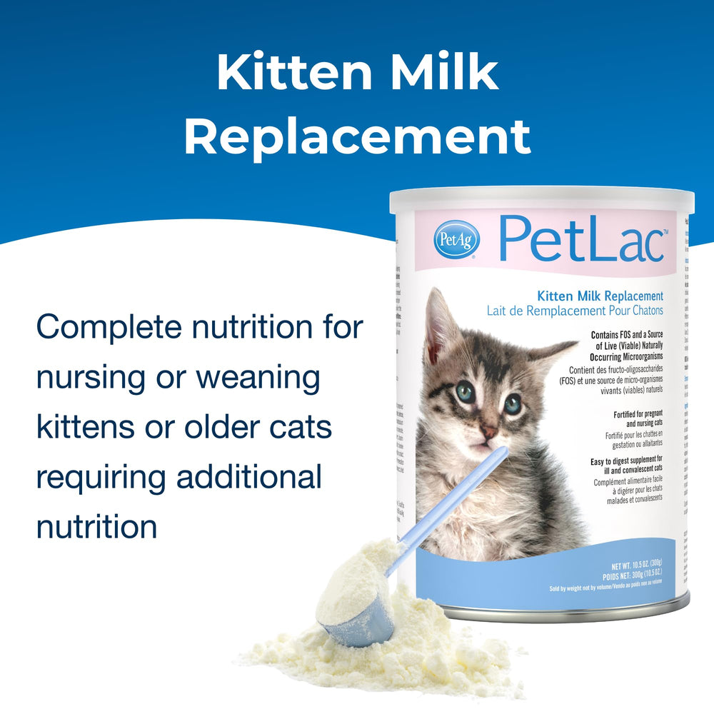 Mezcla PetLac con agua tibia para gatitos con digestión suave.