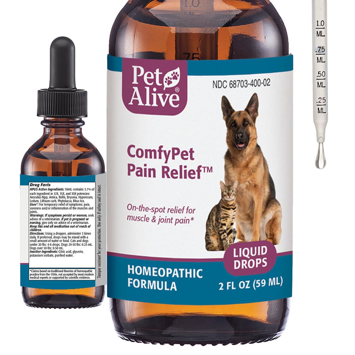 PetAlive ComfyPet, gotas en botella para movilidad diaria de tu mascota.
