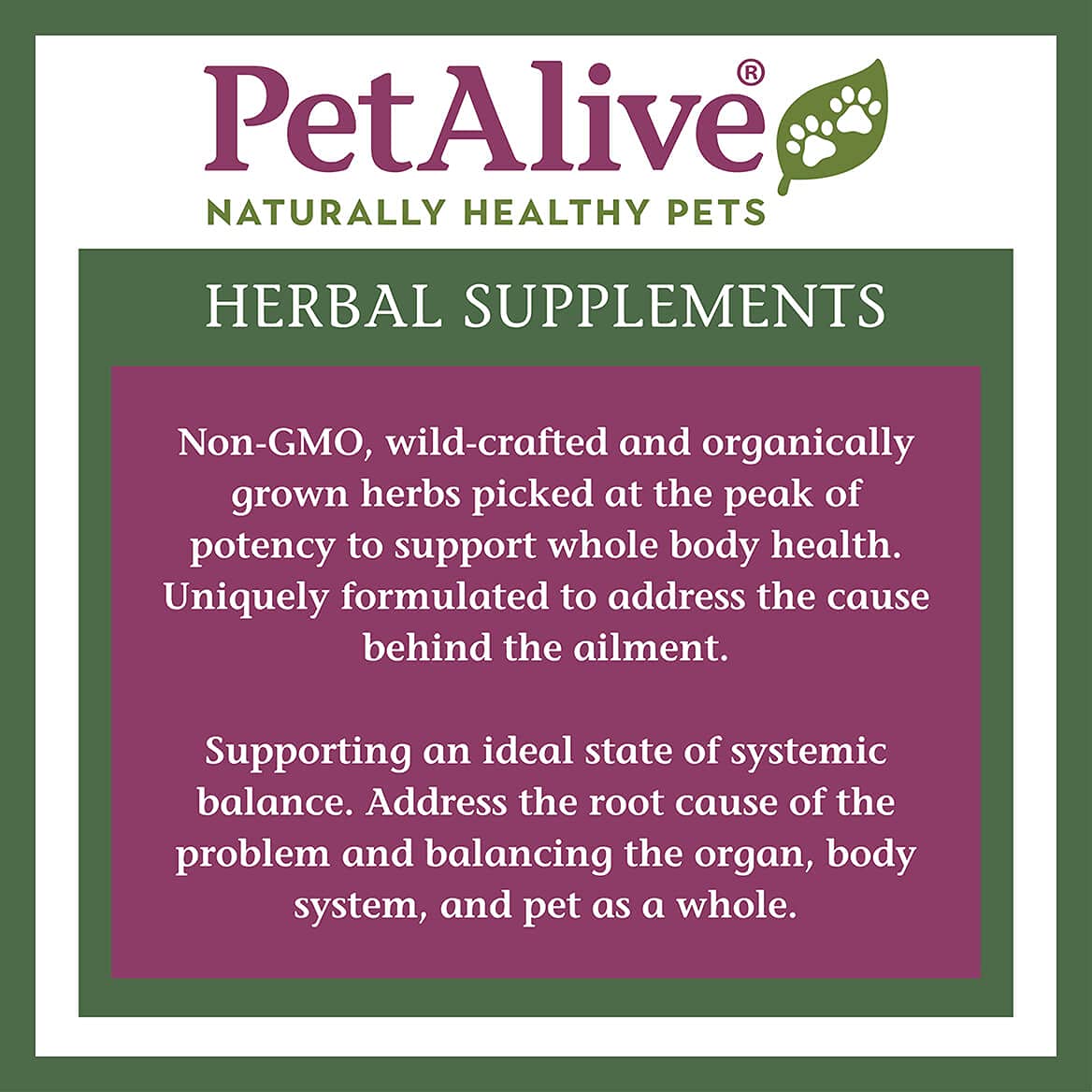 PetAlive Cushex Balance hierbas enteras: fórmula natural sin solventes químicos