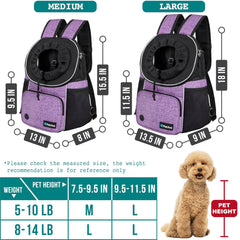 PetAmi bolso frontal para perro y gato con dispensador de bolsas para salidas