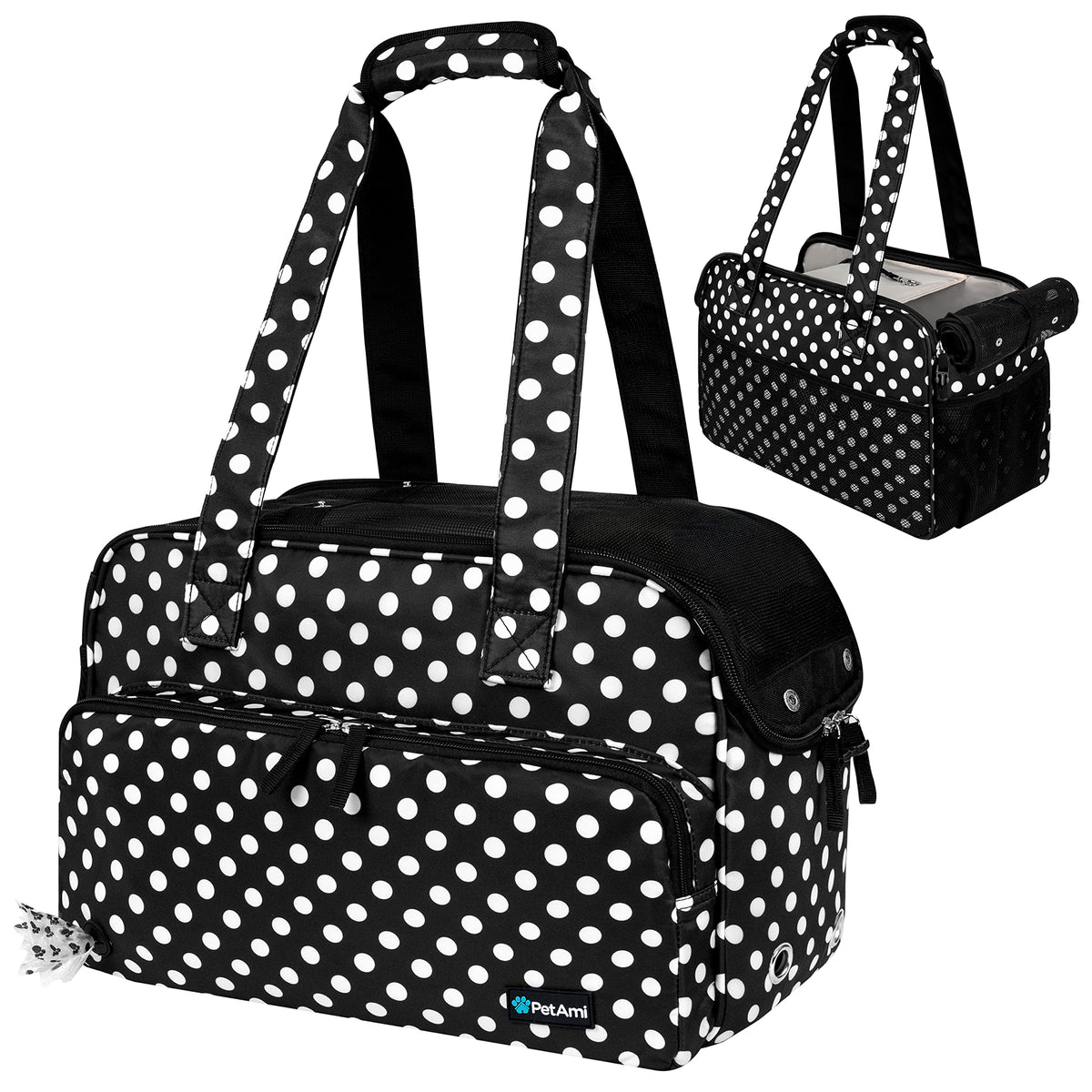 PetAmi Carrier: vista frontal para transporte cómodo de tu perro pequeño.