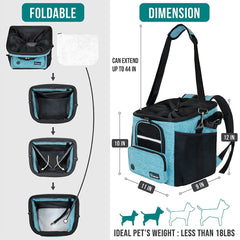 PetAmi cesta plegable para perros, fácil de guardar tras el uso