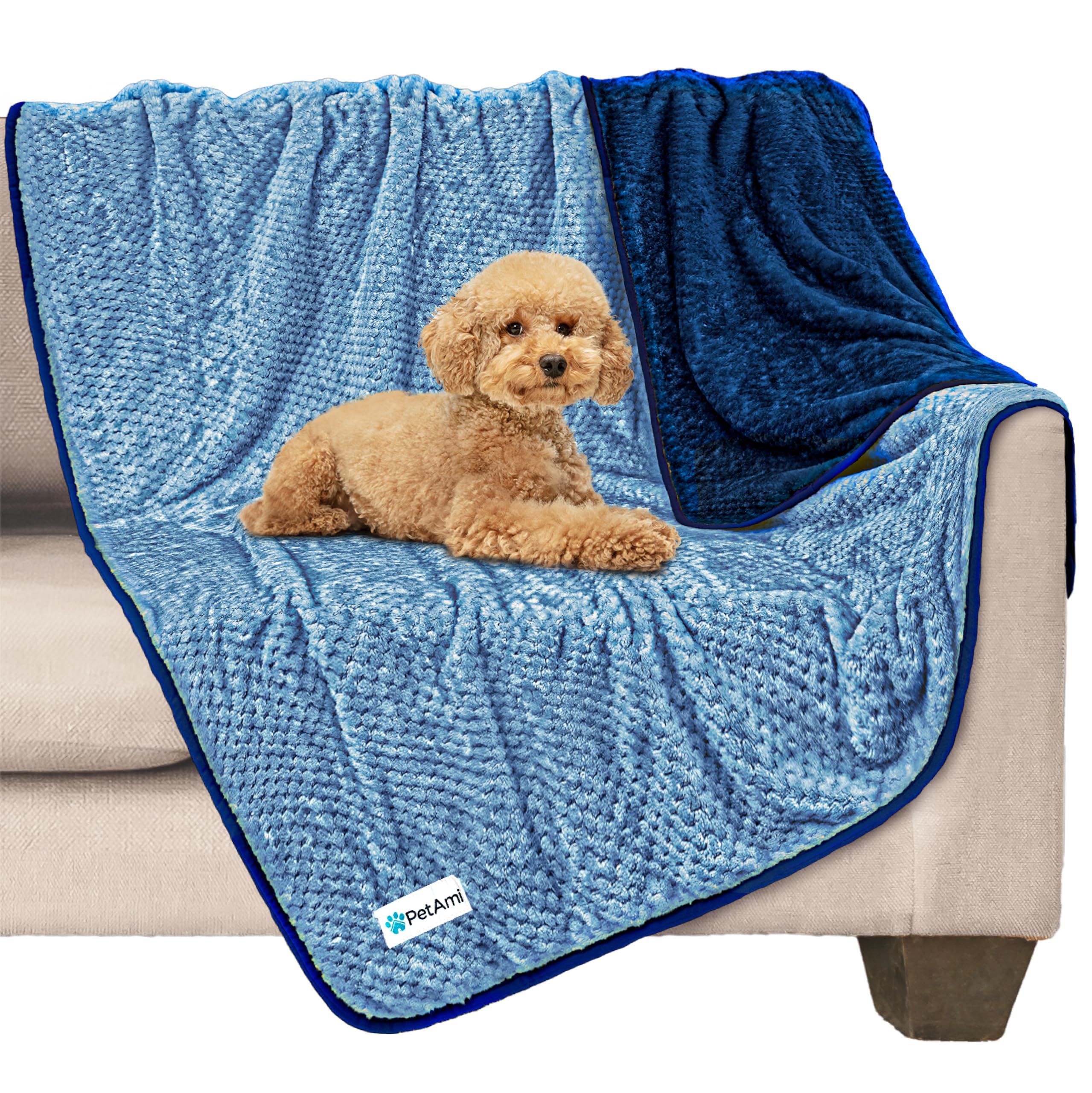 PetAmi cobija impermeable para perros de 40x60 protege cama y muebles.
