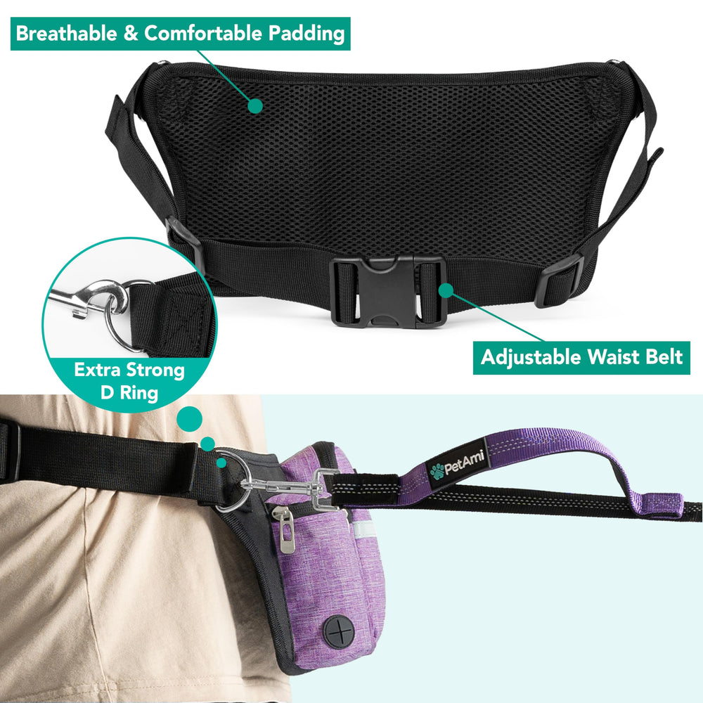 PetAmi dispensador de bolsas para perro, limpieza rápida durante caminatas