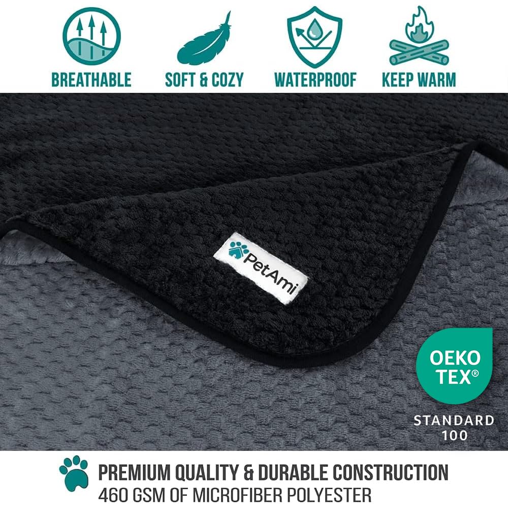 PetAmi manta impermeable para cama de perro, descanso seco y cómodo.