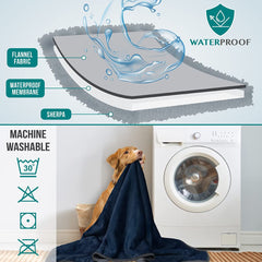 PetAmi manta lavable e impermeable para mascotas, fácil limpieza
