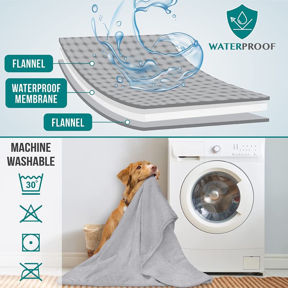 PetAmi manta lavable a máquina en frío, fácil cuidado.