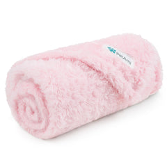 PetAmi manta para perros pequeños en rosa, suave y cálida para descansar.