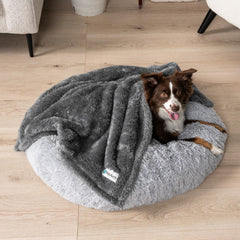 PetAmi manta para perros pequeños, textura sherpa suave, sensación reconfortante para dormir.