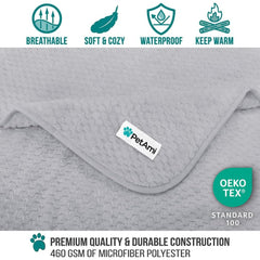 PetAmi manta reversible con textura suave para mayor comodidad del animal.