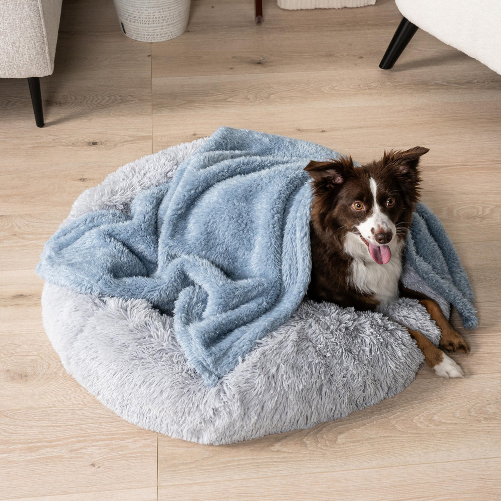 Manta sherpa plush PetAmi doble cara para descanso relajante