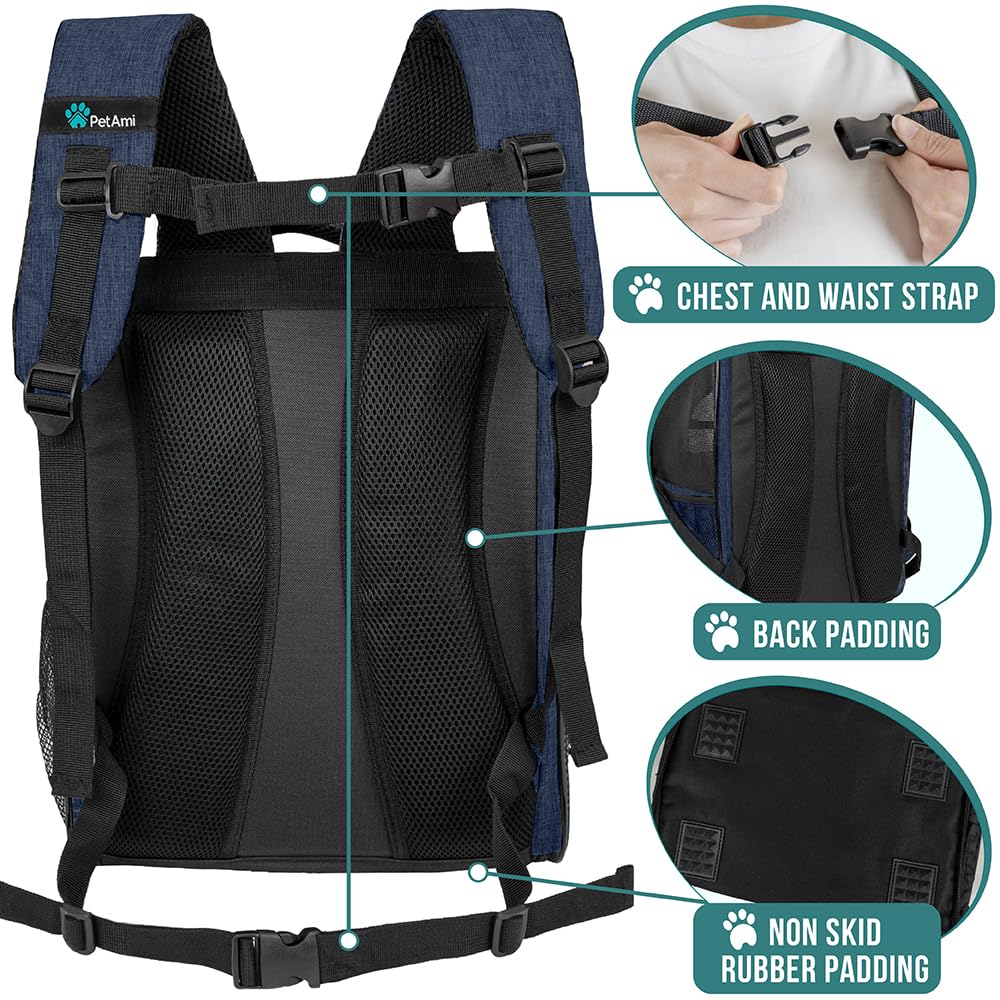 PetAmi Mochila con cierre de seguridad para evitar escapes