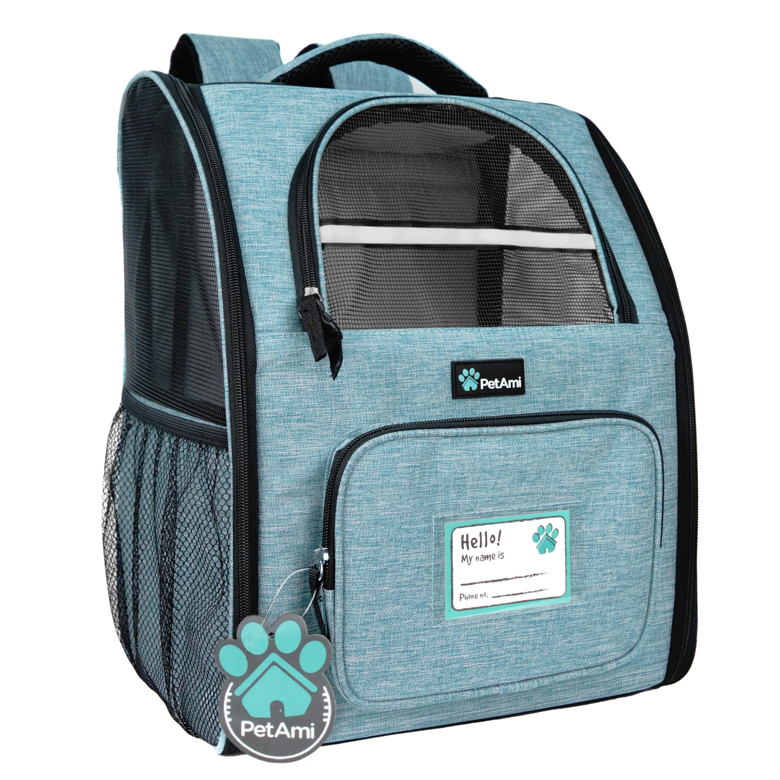PetAmi mochila transporte ventilada para perros y gatos, ideal para viajes