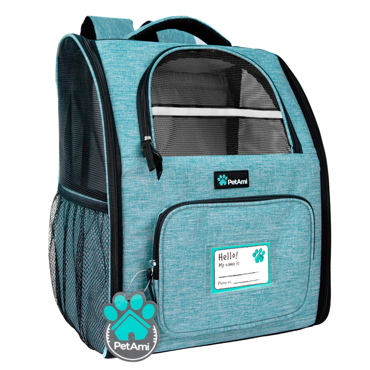 PetAmi mochila transporte ventilada para perros y gatos, ideal para viajes