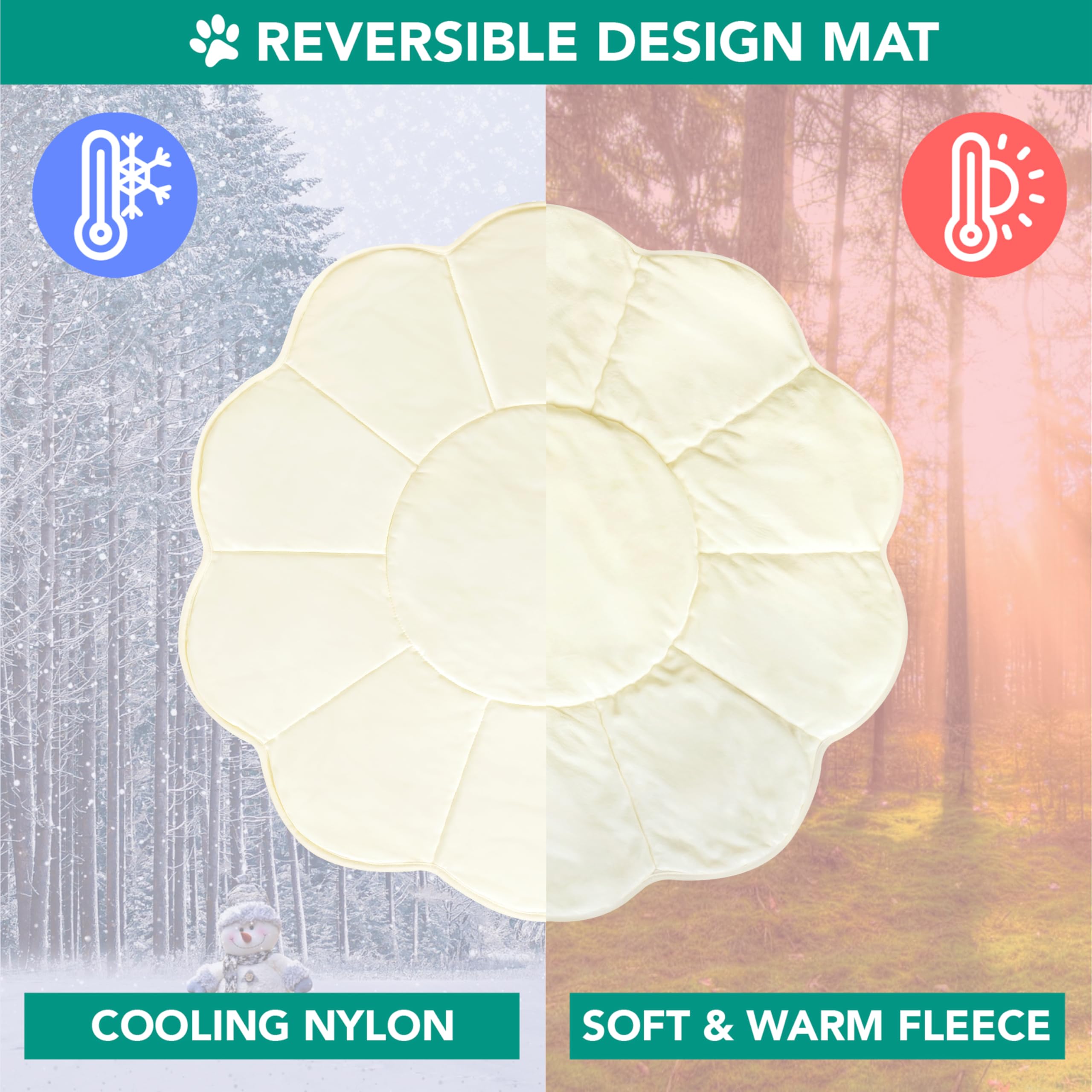 Detalle de nylon frío de PetAmi para disipar calor en mascotas