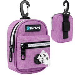 Porte-sacs PetAmi fixé sur la laisse, pratique et rapide