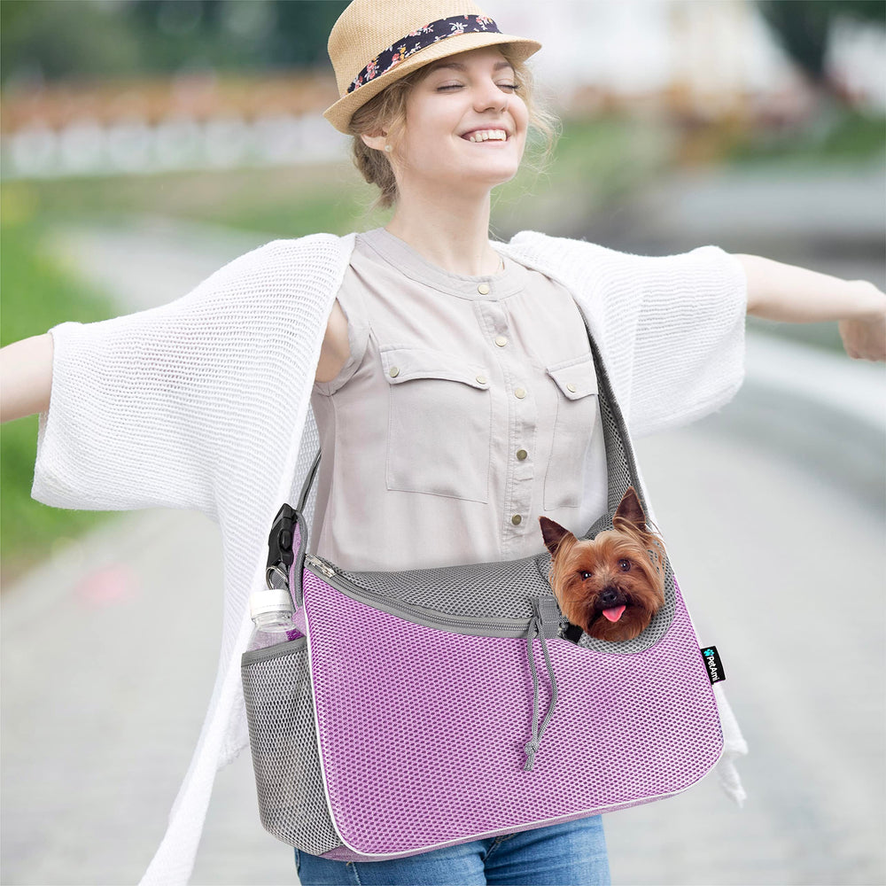 PetAmi sling bolsillo trasero, espacio para pertenencias y golosinas.