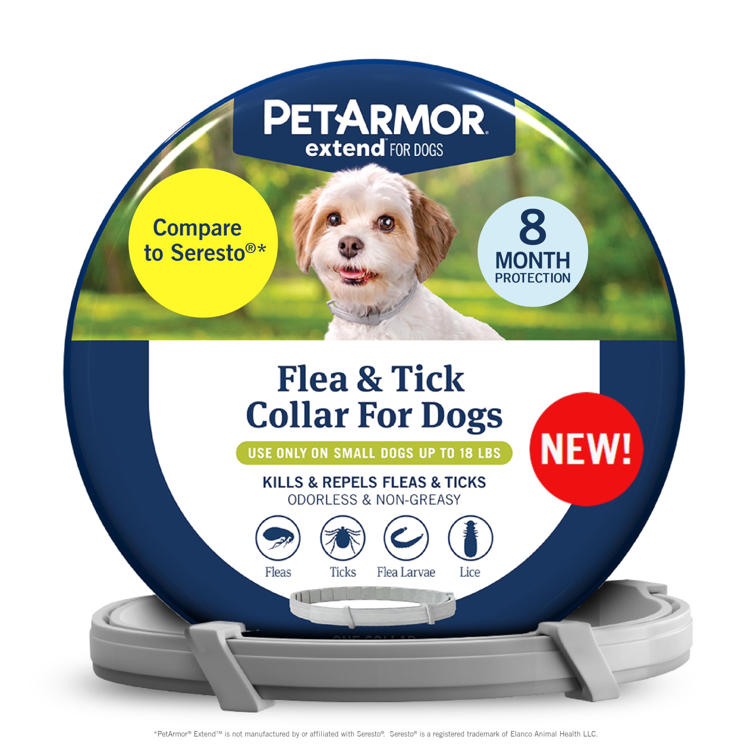 PetArmor Extend Collar para perros pequeños mata pulgas y garrapatas por contacto.