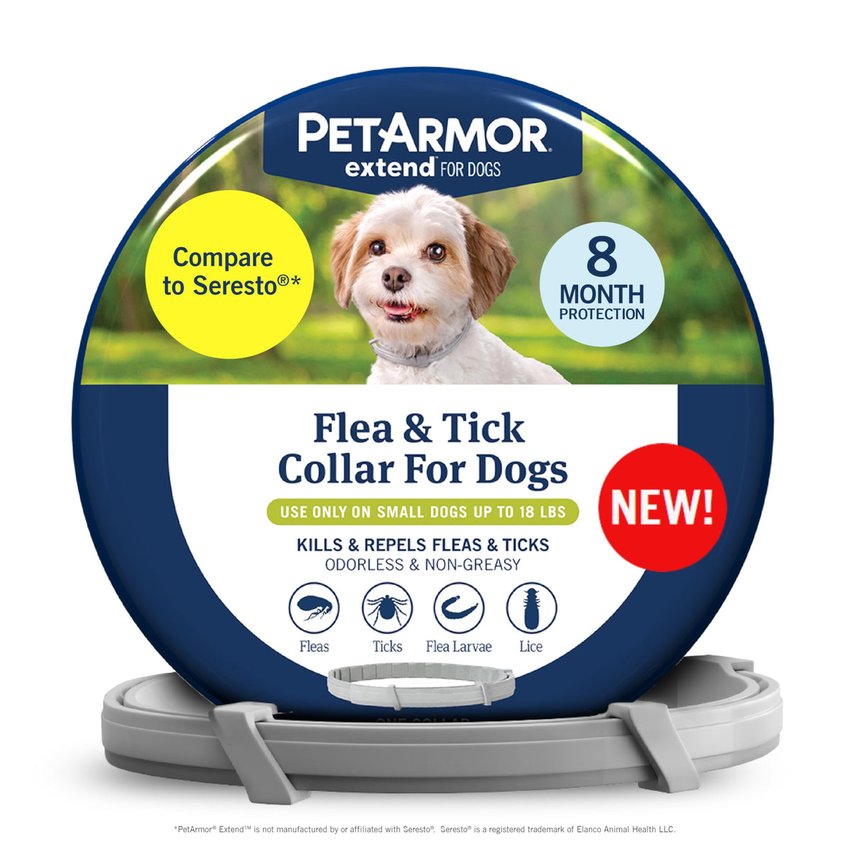 PetArmor Extend Collar para perros pequeños mata pulgas y garrapatas por contacto.