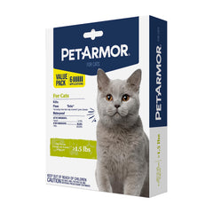 PETARMOR para gatos: empaque del tratamiento antipulgas con protección prolongada.