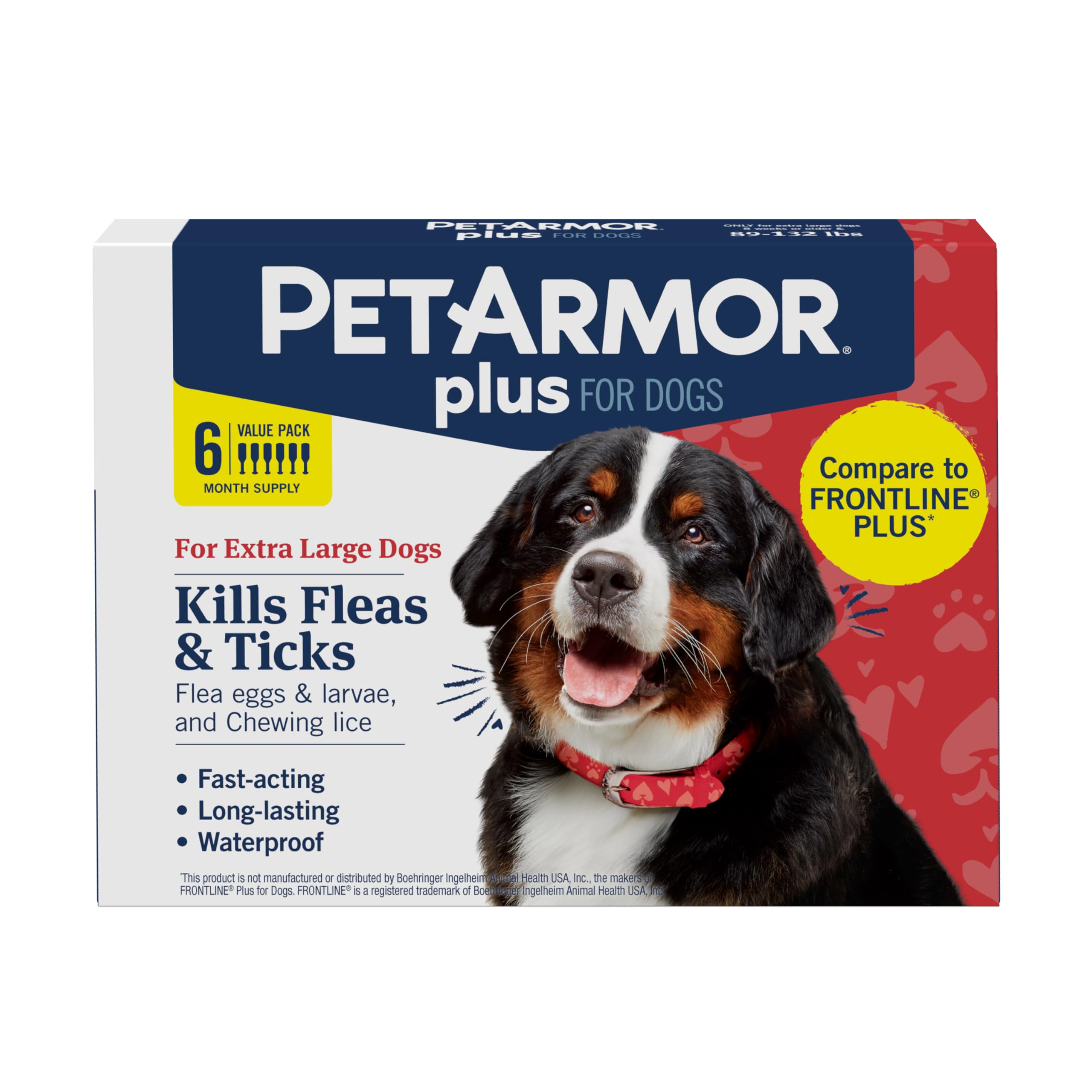 PetArmor Plus: botella para dosis, aplicación rápida en perros de tamaño extra grande.
