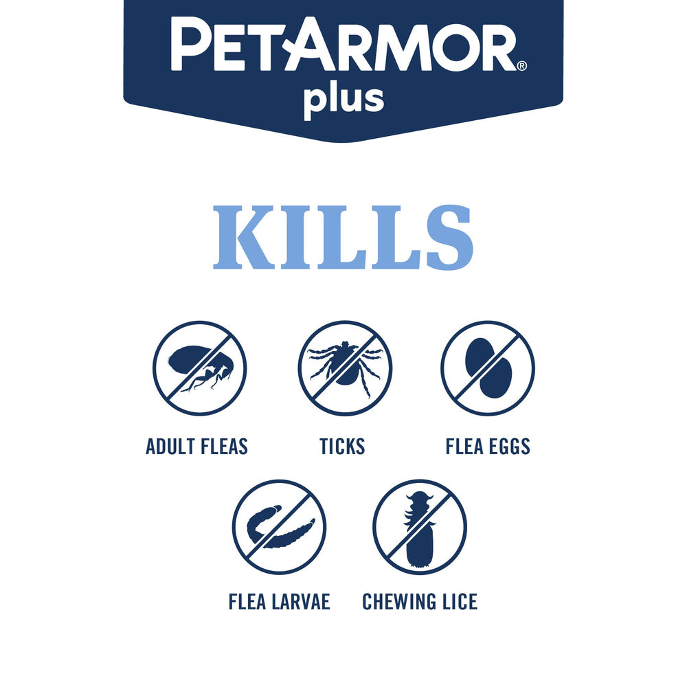 Etiqueta de PetArmor Plus con ingredientes activos y beneficios.
