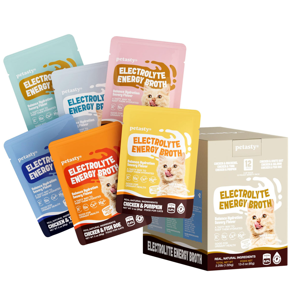 PETASTY caldo húmedo para gatos en empaque práctico de 85 g.