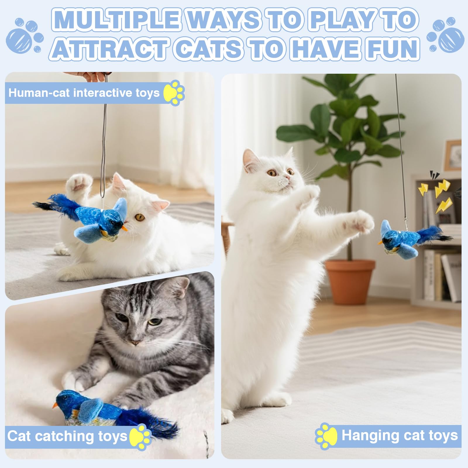 Petayouj juguete colgante para gatos, perfecto para varita de juego.