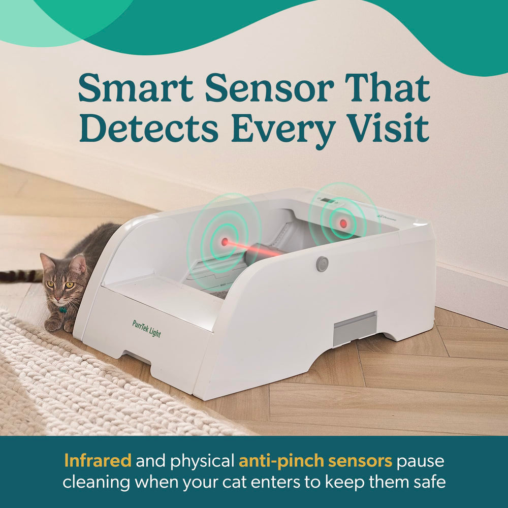 PurrTek Light: carcasa de plástico ABS duradera con certificaciones de seguridad.