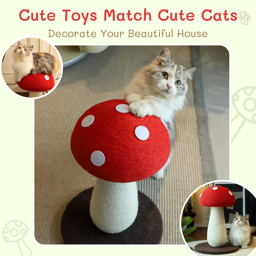 PETFROH tapa hongo roja con puntos, diseño adorable para sala.
