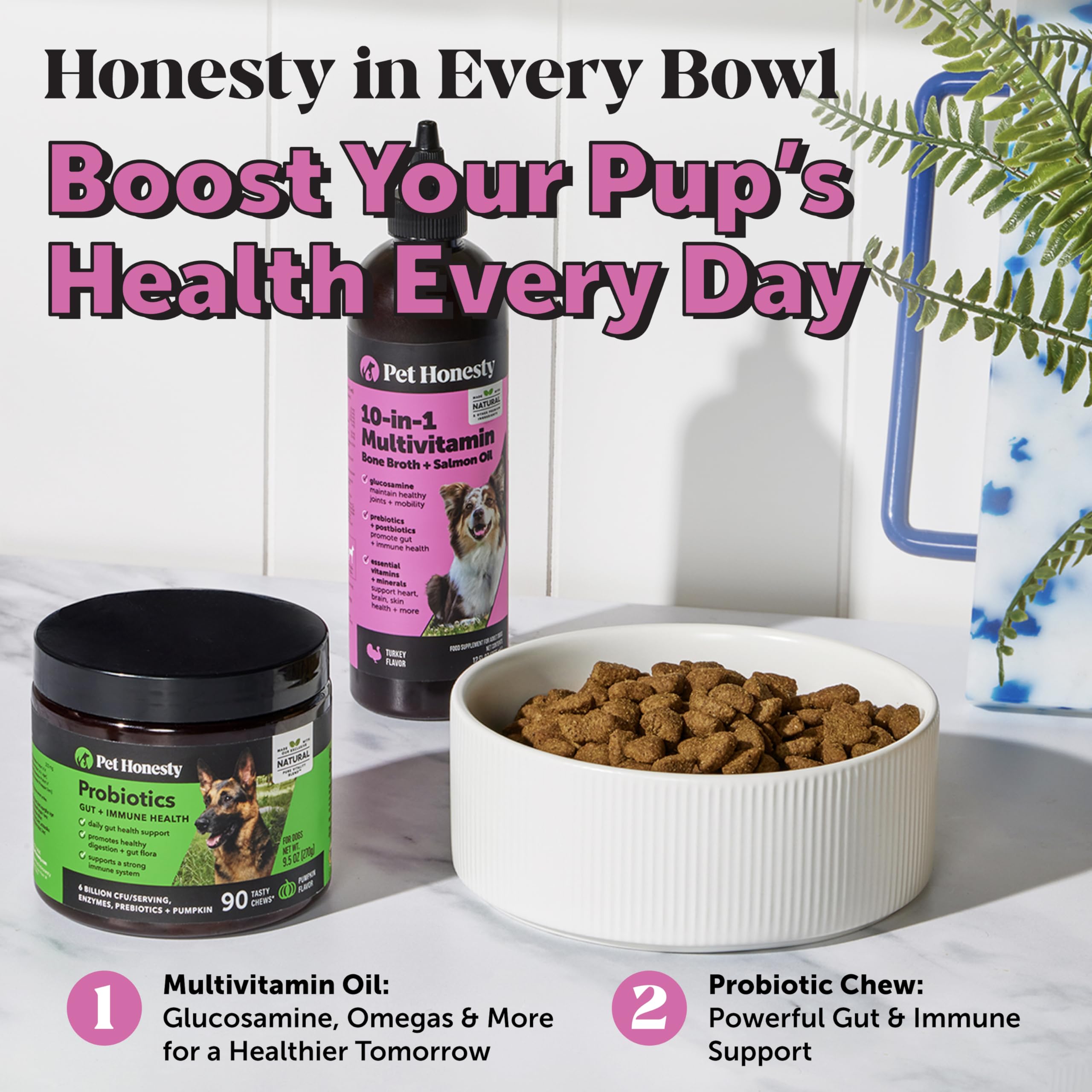 Pet Honesty prebioticos para perros, apoyo digestivo