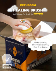 PETHROOM cepillo para gatos elimina pelo suelto con facilidad.