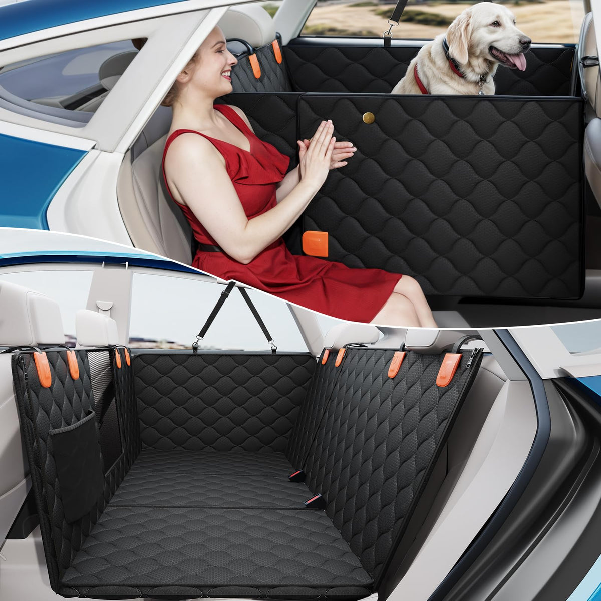 PETICON extensor convertible para asiento trasero, ideal para viajar con tu perro.