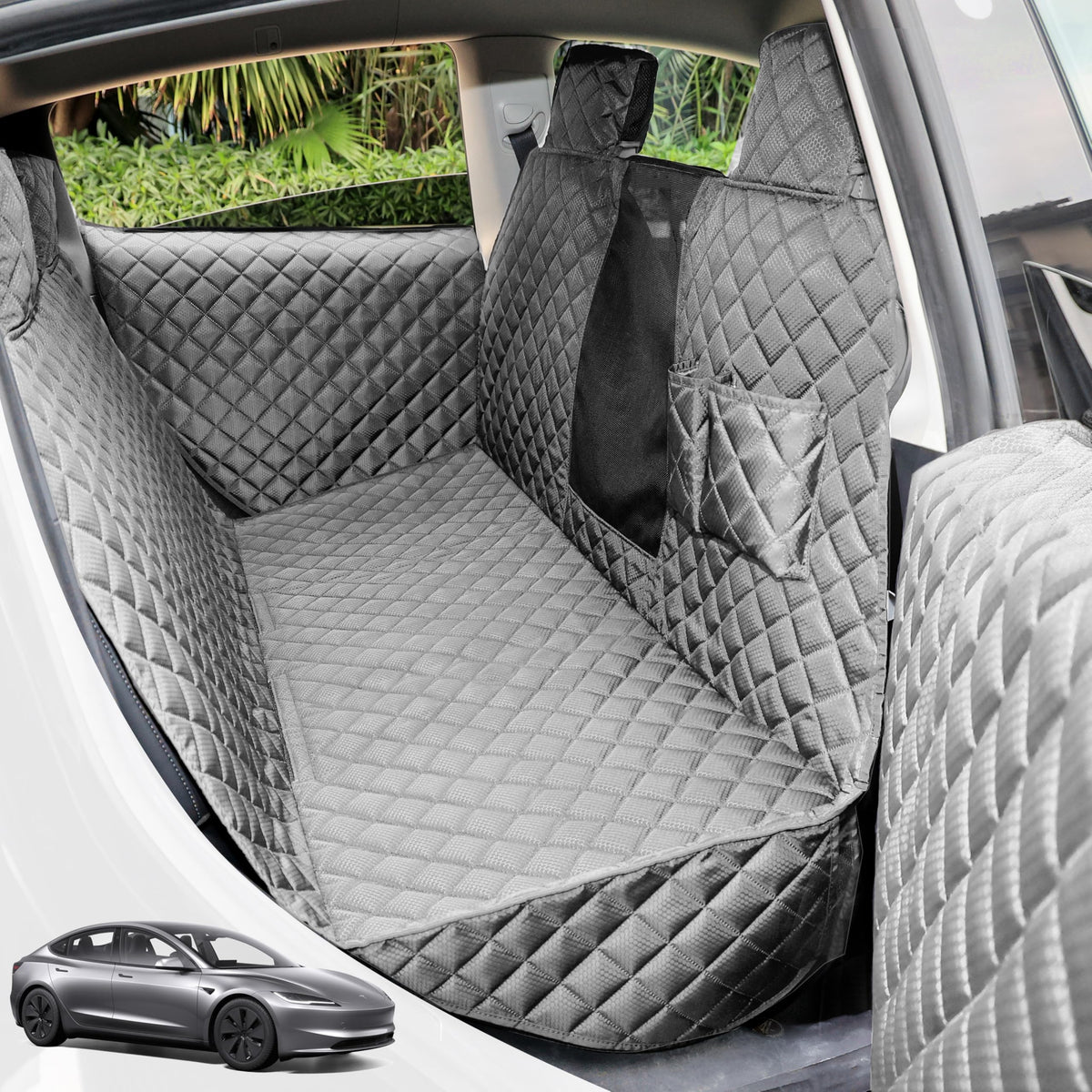 Funda PETICON para asiento trasero de Tesla Model 3/Y, ajuste perfecto e impermeable.