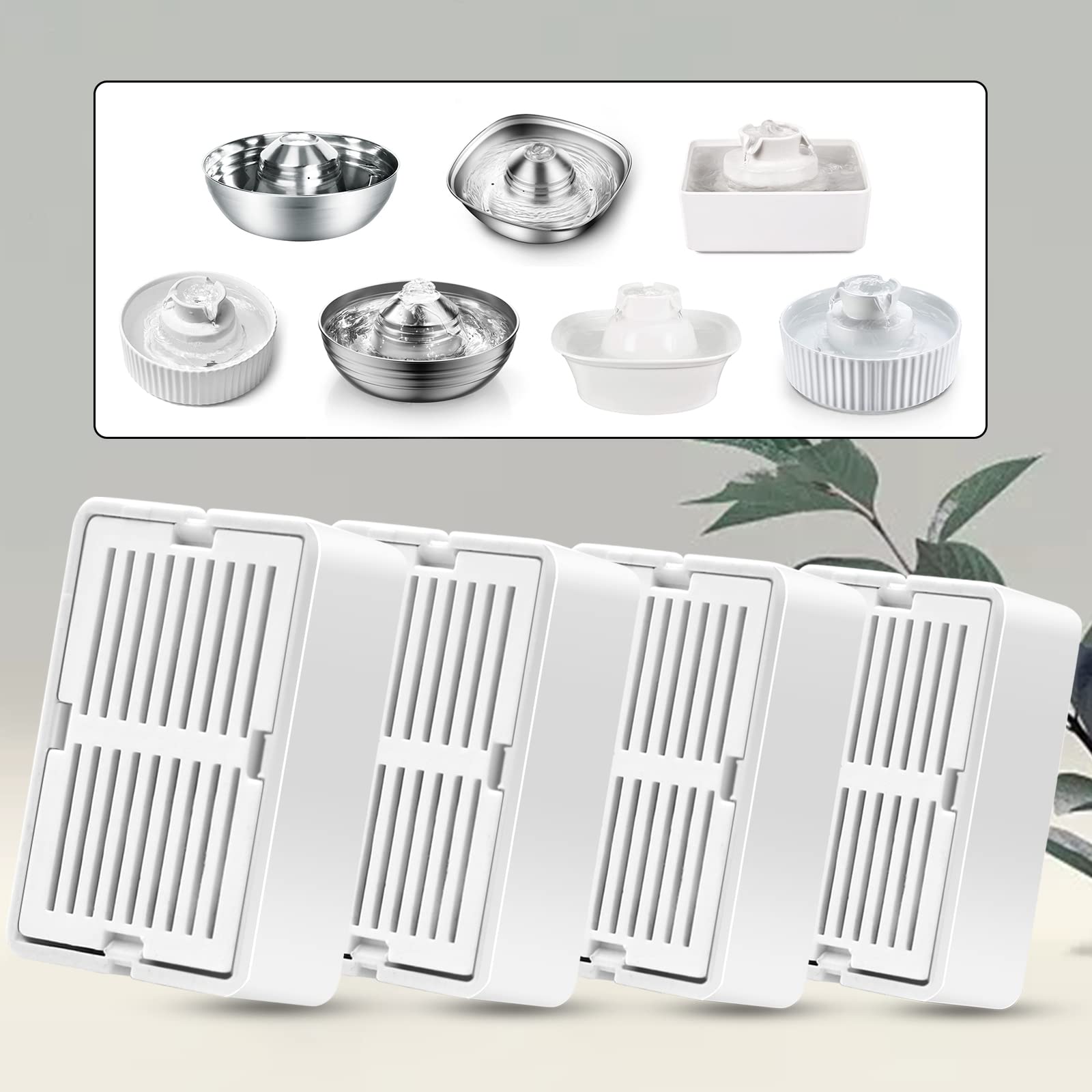 Paquete Petilog con 8 filtros de carbón y 2 espumas para filtración.