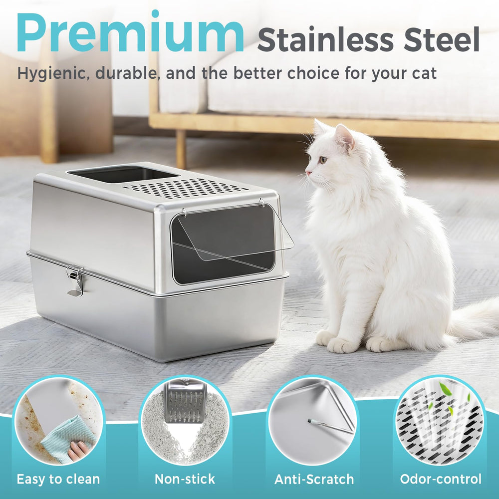 Petinstinct acceso flexible: entrada superior y lateral para comodidad del gato.