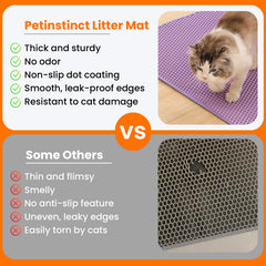 Petinstinct Alfombra XXL, panal hexagonal, captura arena y facilita recogerla