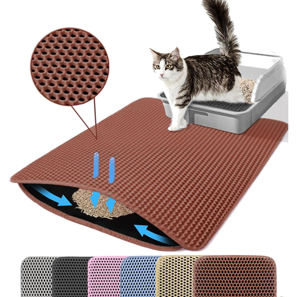 Petinstinct alfombrilla 20x14 frontal para evitar que la arena se esparza.