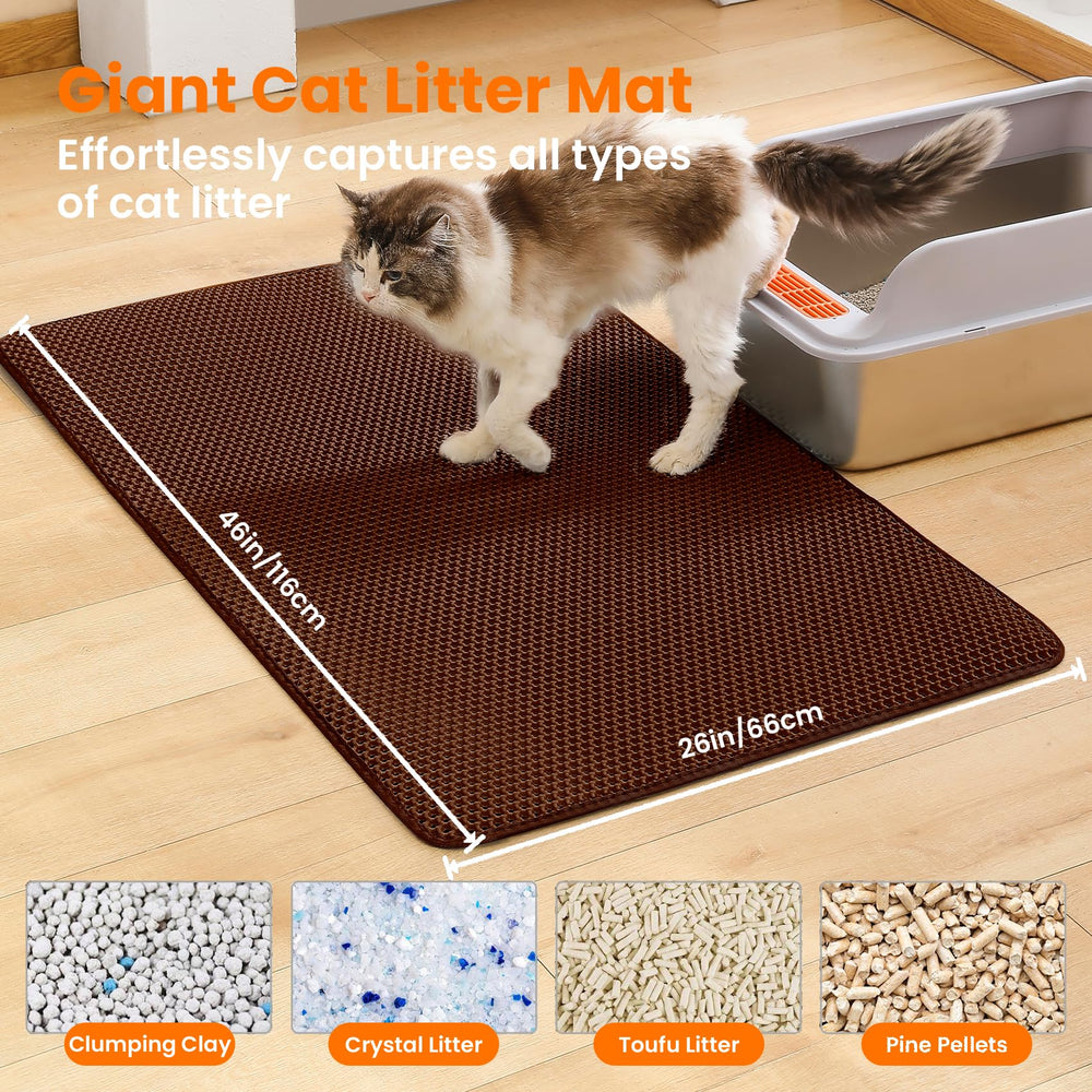 Petinstinct alfombrilla XXL, doble capa panal atrapa la arena antes de caer