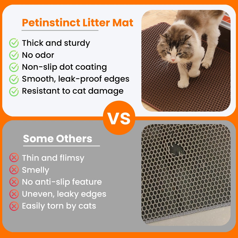 Petinstinct alfombrilla gato, superficie de panal hexagonal protege el suelo