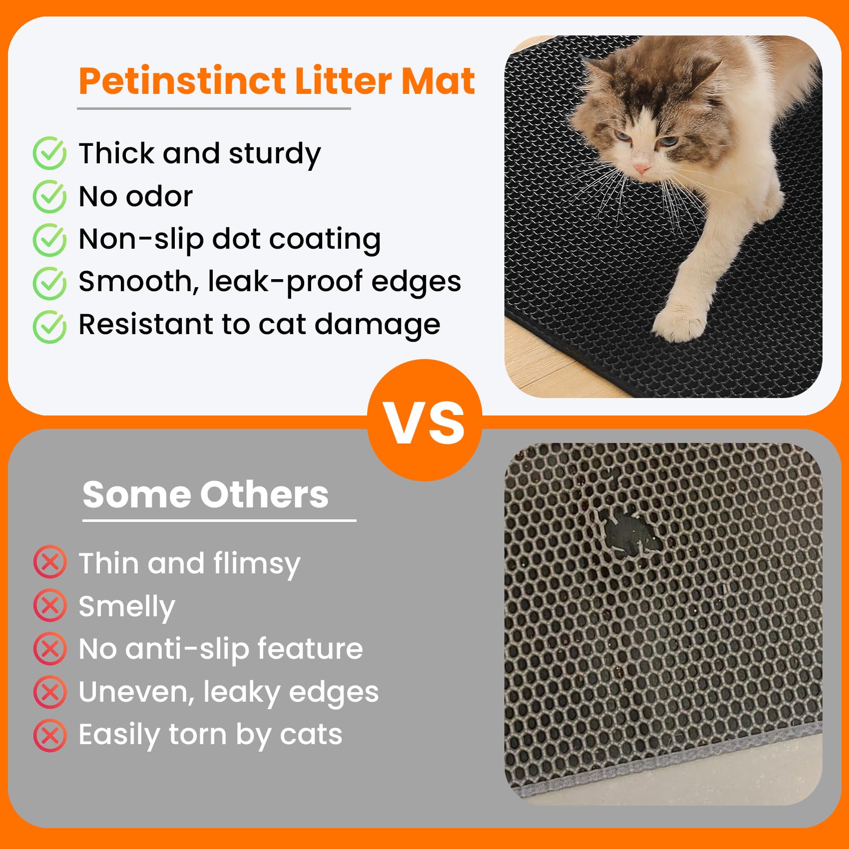 Petinstinct lavable, limpieza rápida sin dejar residuos de arena.