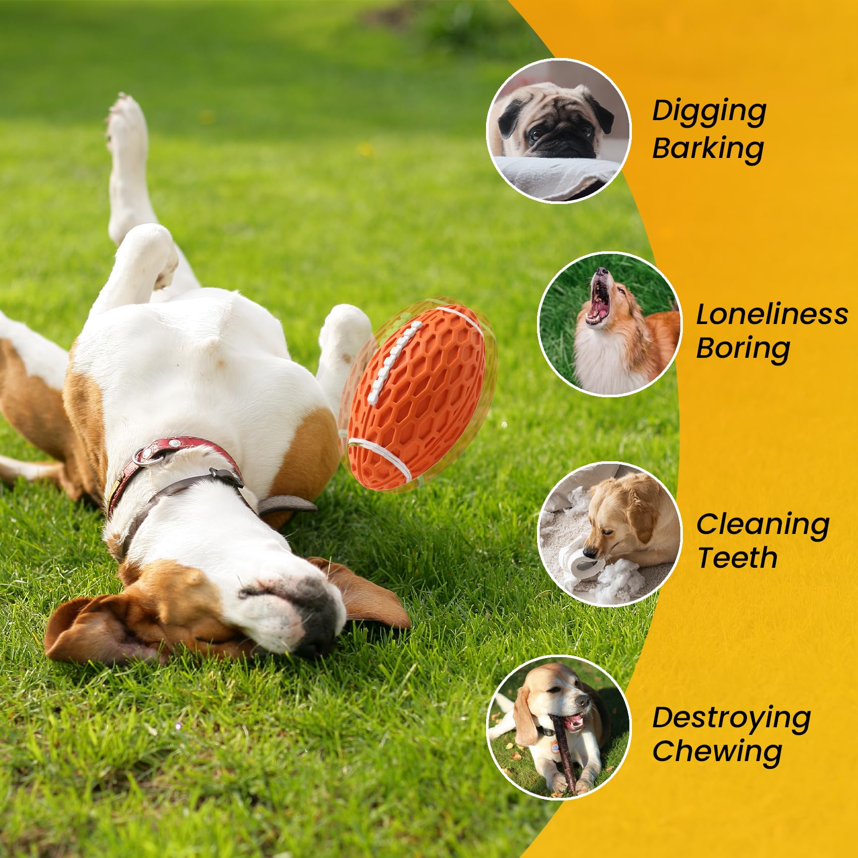Petinstinct bola elástica y duradera para mordedores