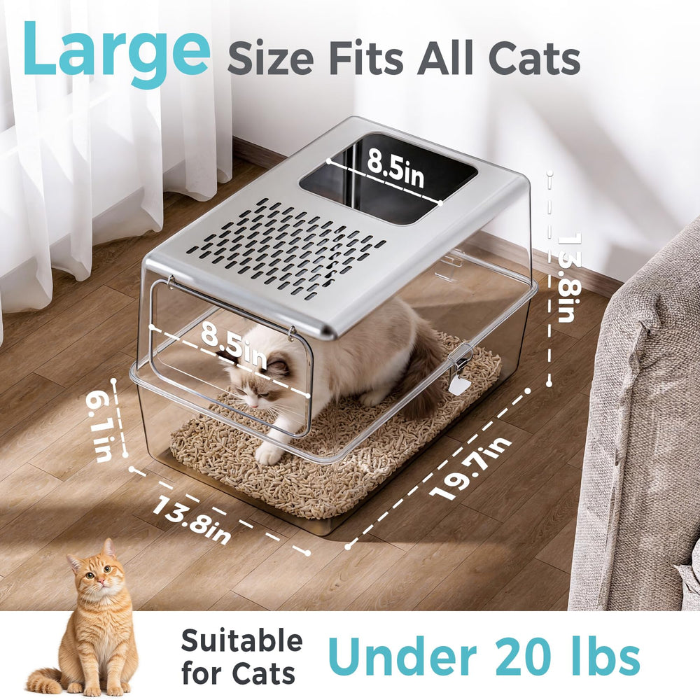 Petinstinct tapa de caja de arena ayuda a contener olores en interiores.