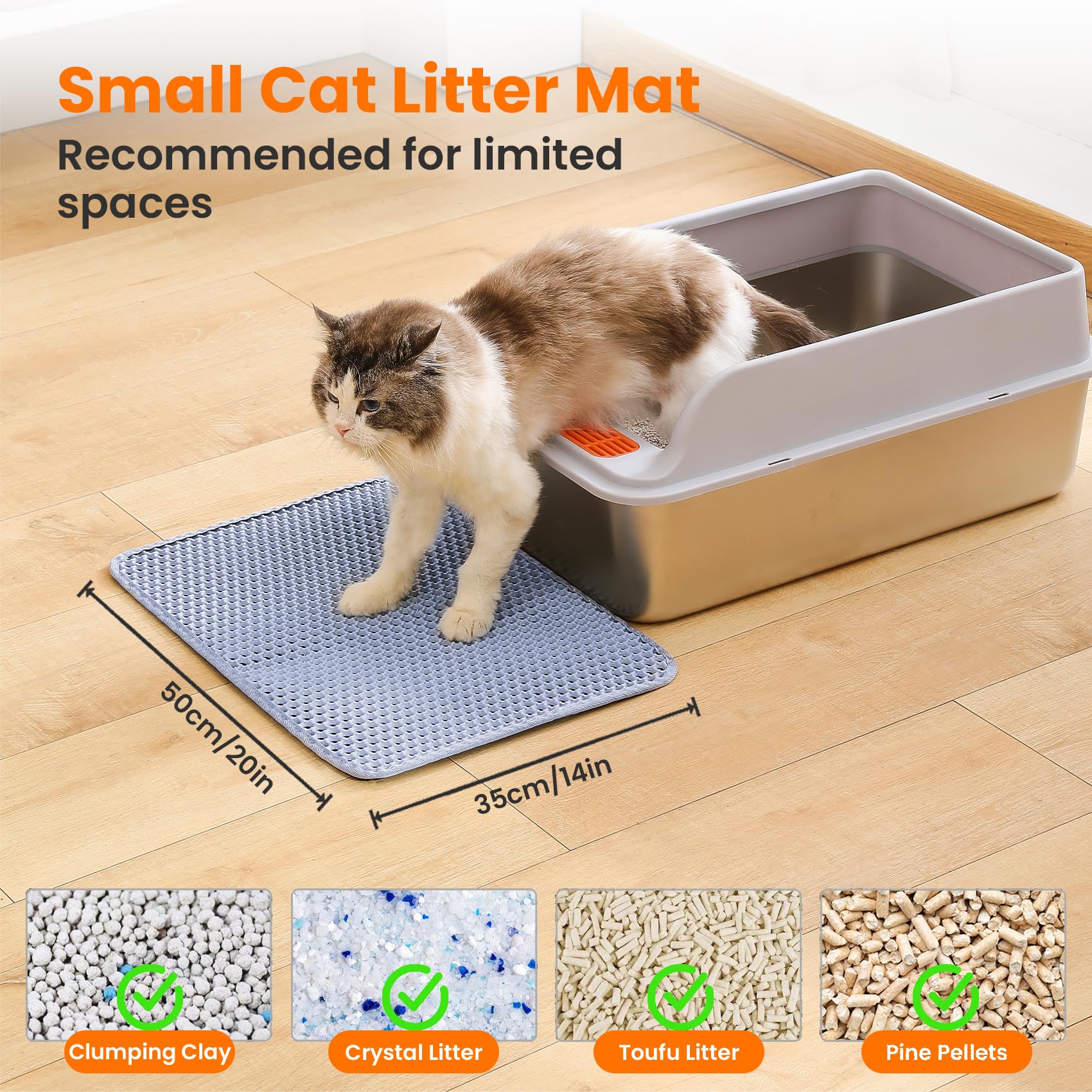 Petinstinct alfombrilla doble capa con panales hexagonales evita derrames.