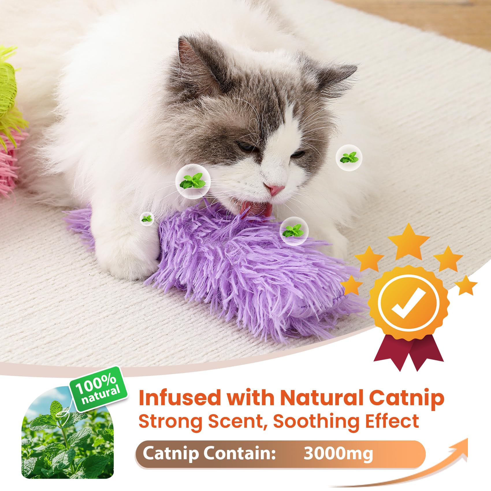 Petinstinct Juguete interactivo para gato de 8 pulgadas, divertido y estimulante.