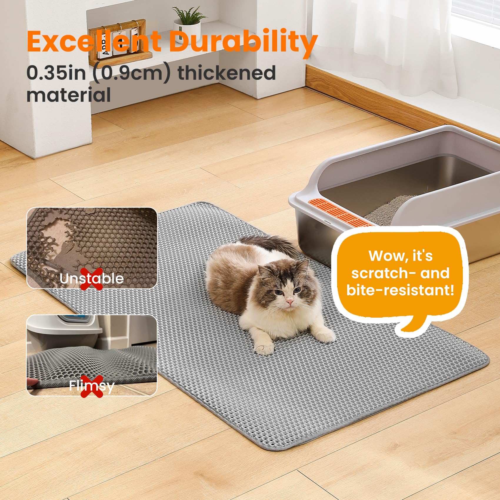 Petinstinct Lávable para limpieza rápida: recoge arenas y se limpia fácilmente.